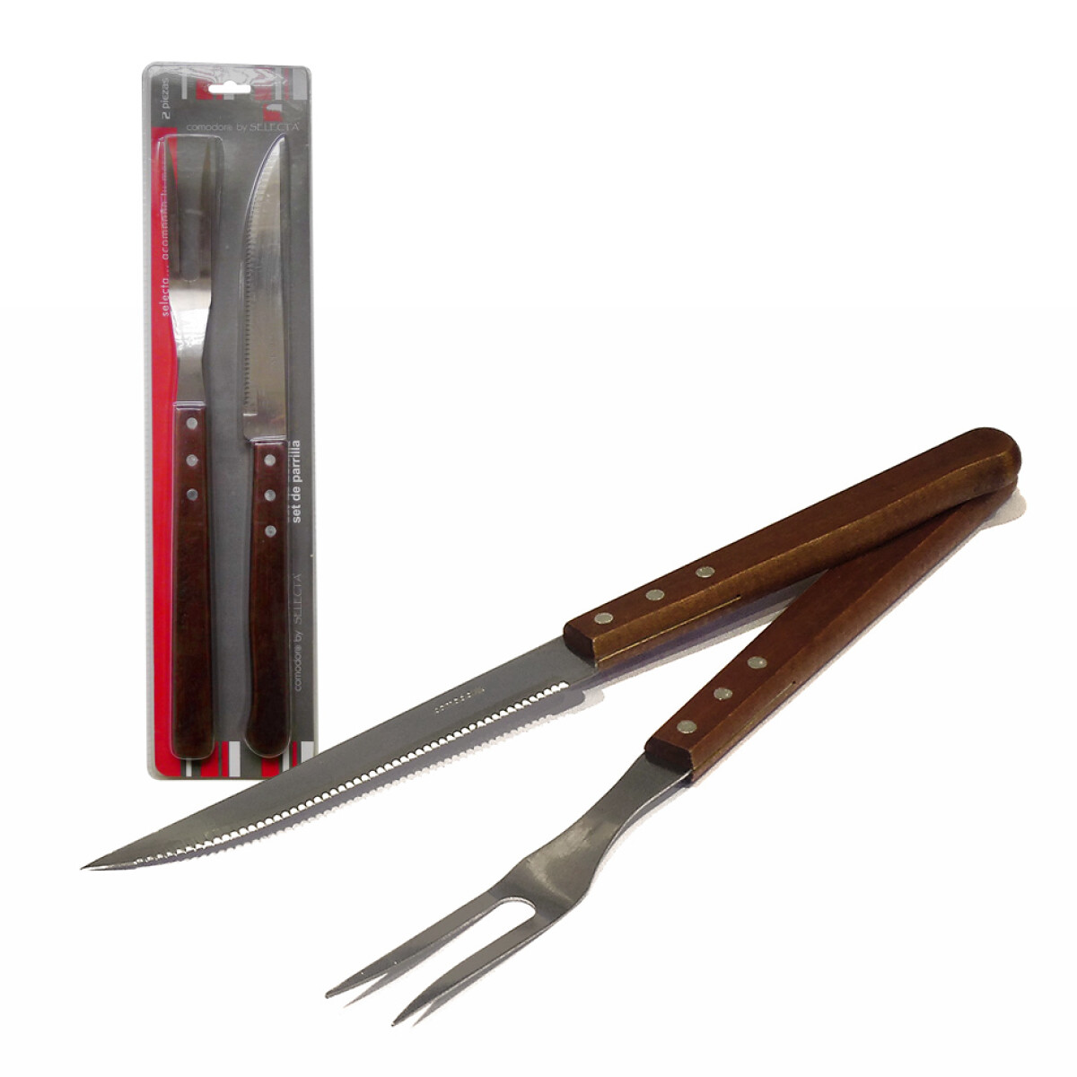 SET X2 PZAS ASADOR TENEDOR CUCHILLO
