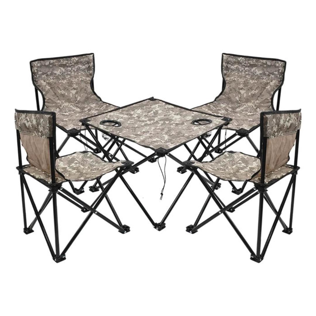 JUEGO DE SILLAS DE CAMPING & MESA LEVEL PLEGABLE